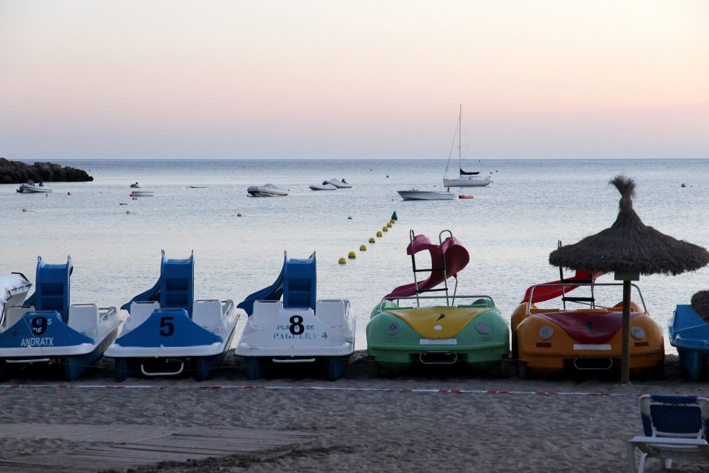 Pedalinas en la playa